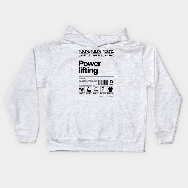 Powerlifting Kids Hoodie by AniTeeCreation